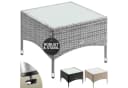 Casaria Beistelltisch Polyrattan 58x58cm Wetterfest Höhenverstellbar 80kg Belastbarkeit Bild 2