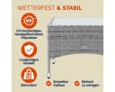 Casaria Beistelltisch Polyrattan 58x58cm Wetterfest Höhenverstellbar 80kg Belastbarkeit Bild 3