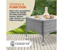 Casaria Beistelltisch Polyrattan 58x58cm Wetterfest Höhenverstellbar 80kg Belastbarkeit Bild 4
