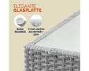 Casaria Beistelltisch Polyrattan 58x58cm Wetterfest Höhenverstellbar 80kg Belastbarkeit Bild 5