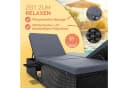 Casaria Gartenliege Doppelliege 7-fach Verstellbar Schwarz/Grau Bild 1