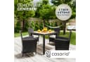 Casaria Garten-Essgruppe 5-tlg. Schwarz/Beige Polyrattan Akazie Bild 1