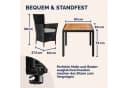 Casaria Garten-Essgruppe 5-tlg. Schwarz/Beige Polyrattan Akazie Bild 5