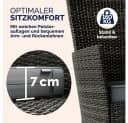 Casaria Garten-Essgruppe 5-tlg. Grau/Beige Polyrattan mit Glasplatte Bild 4