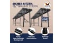 Casaria Bierzeltgarnitur Bank 2er Set Klappbar Anthrazit Bild 3