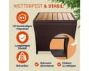 Casaria Beistelltisch Polyrattan Akazienholz 45x45x40cm Wetterfest Bild 1