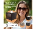 Casaria Beistelltisch Polyrattan Akazienholz 45x45x40cm Wetterfest Bild 5