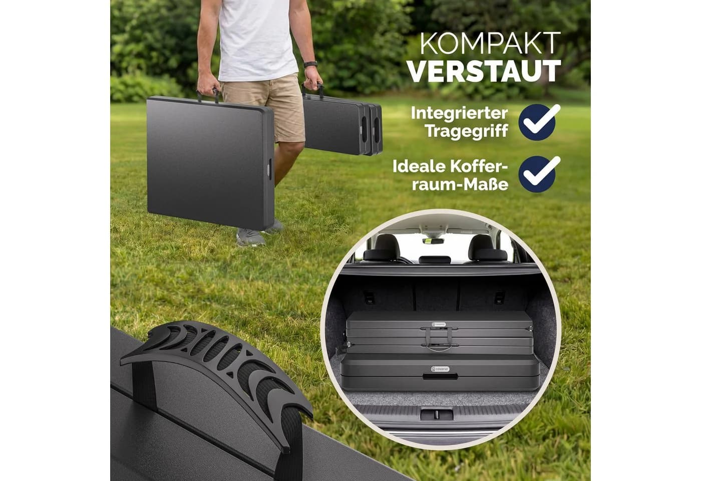 Casaria Bierzeltgarnitur Klappbar Kunststoff 180cm Biertischgarnitur Festzeltgarnitur Camping - Bild 5