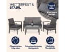 Casaria Balkonset 4 Personen Wetterfest Polyrattan Bild 1