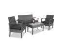 Casaria Balkonset 4 Personen Wetterfest Polyrattan Bild 2