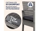 Casaria Balkonset 4 Personen Wetterfest Polyrattan Bild 3
