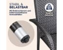Casaria Gartenstuhl Stapelbar Wetterfest Polyrattan Braun Bild 1
