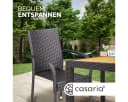 Casaria Gartenstuhl Stapelbar Wetterfest Polyrattan Braun Bild 3