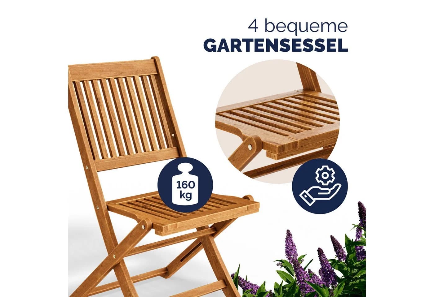 Casaria Gartenlounge-Set 5-tlg. FSC®-zertifiziert Akazienholz - Bild 3