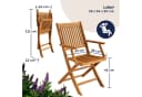 Casaria Balkonset 2 Personen Holz FSC®-zertifizierte Stühle 160kg Belastbar Bild 1
