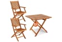 Casaria Balkonset 2 Personen Holz FSC®-zertifizierte Stühle 160kg Belastbar Bild 2