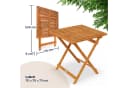 Casaria Balkonset 2 Personen Holz FSC®-zertifizierte Stühle 160kg Belastbar Bild 3