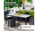 Casaria Gartentisch Schwarz Polyrattan Sicherheitsglas Bild 3
