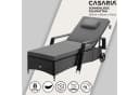 Casaria Gartenliege 2er Set Polyrattan mit Rollen Anthrazit Bild 5