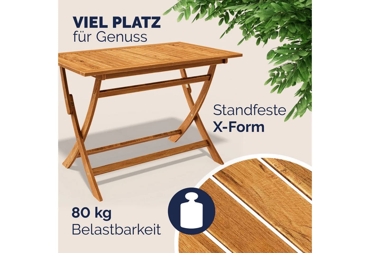 Casaria Garten-Essgruppe 5-tlg. Akazienholz Braun - Bild 4