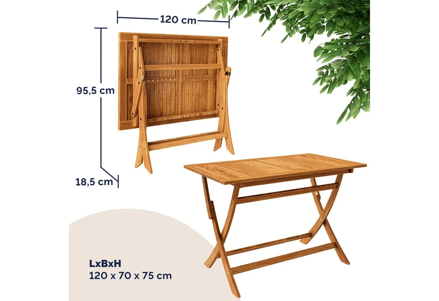 Casaria Garten-Essgruppe 5-tlg. Akazienholz Braun - Bild 5