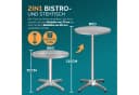 Casaria Stehtisch Bistrotisch Aluminium Edelstahl Höhenverstellbar Bild 3