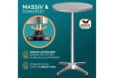 Casaria Stehtisch Bistrotisch Aluminium Edelstahl Höhenverstellbar Bild 4