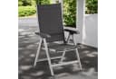 KETTLER Klappstuhl Basic Plus Silber/Anthrazit - Verstellbare Lehne Bild 2