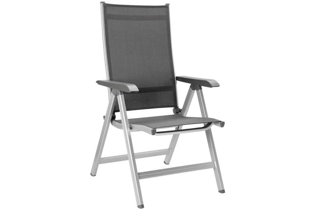 KETTLER Klappstuhl Basic Plus Silber/Anthrazit - Verstellbare Lehne - Bild 4