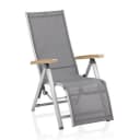 KETTLER CIRRUS Relaxsessel Gartenstuhl silber anthrazit Teak Bild 2