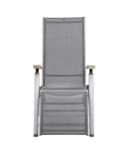 KETTLER CIRRUS Relaxsessel Gartenstuhl silber anthrazit Teak Bild 3