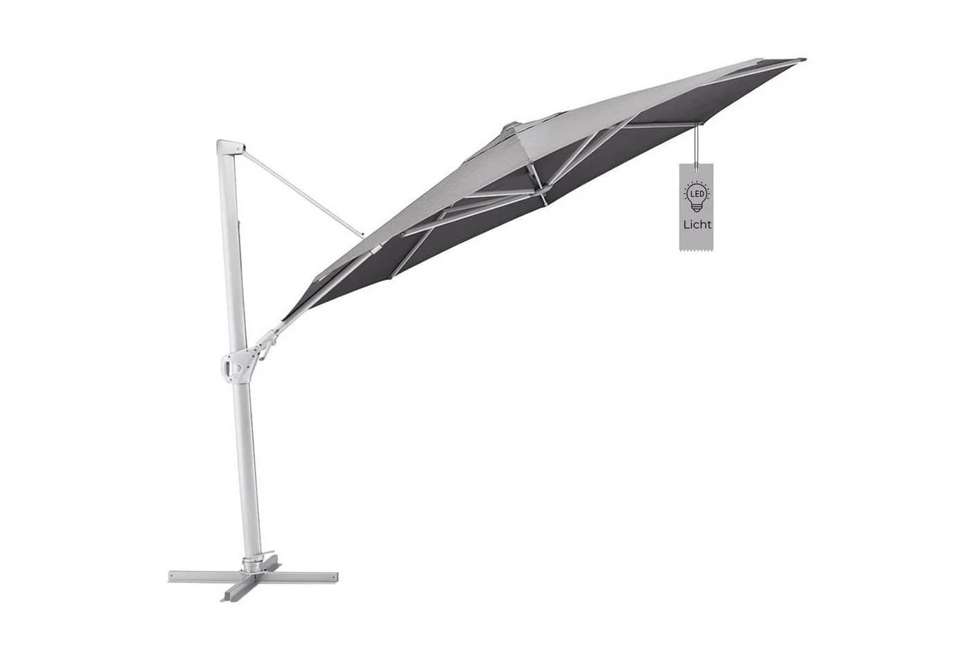 Kettler Easy Swing LED Ampelschirm 350 cm Anthrazit Aluminium - Bild 2
