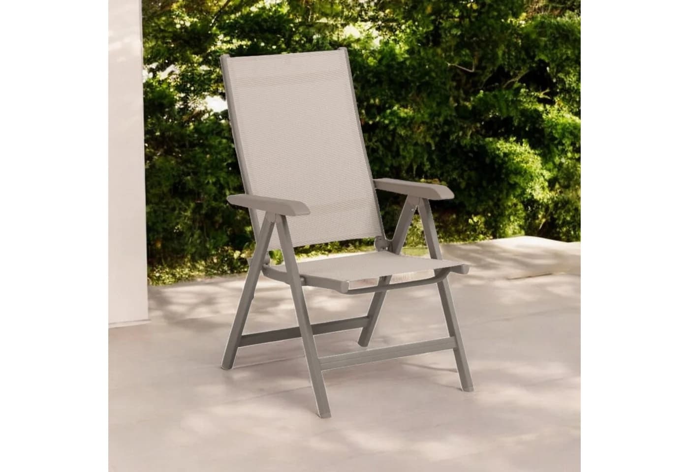 Kettler Basic Plus Klappstuhl Taupe Aluminium Multiposition
