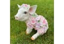 Online-Fuchs Gartenfigur Schwein weiß Blumenkleid Bild 2