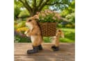 Online-Fuchs Gartenfigur 2 Hasen mit Blumentopf 24 cm Bild 2