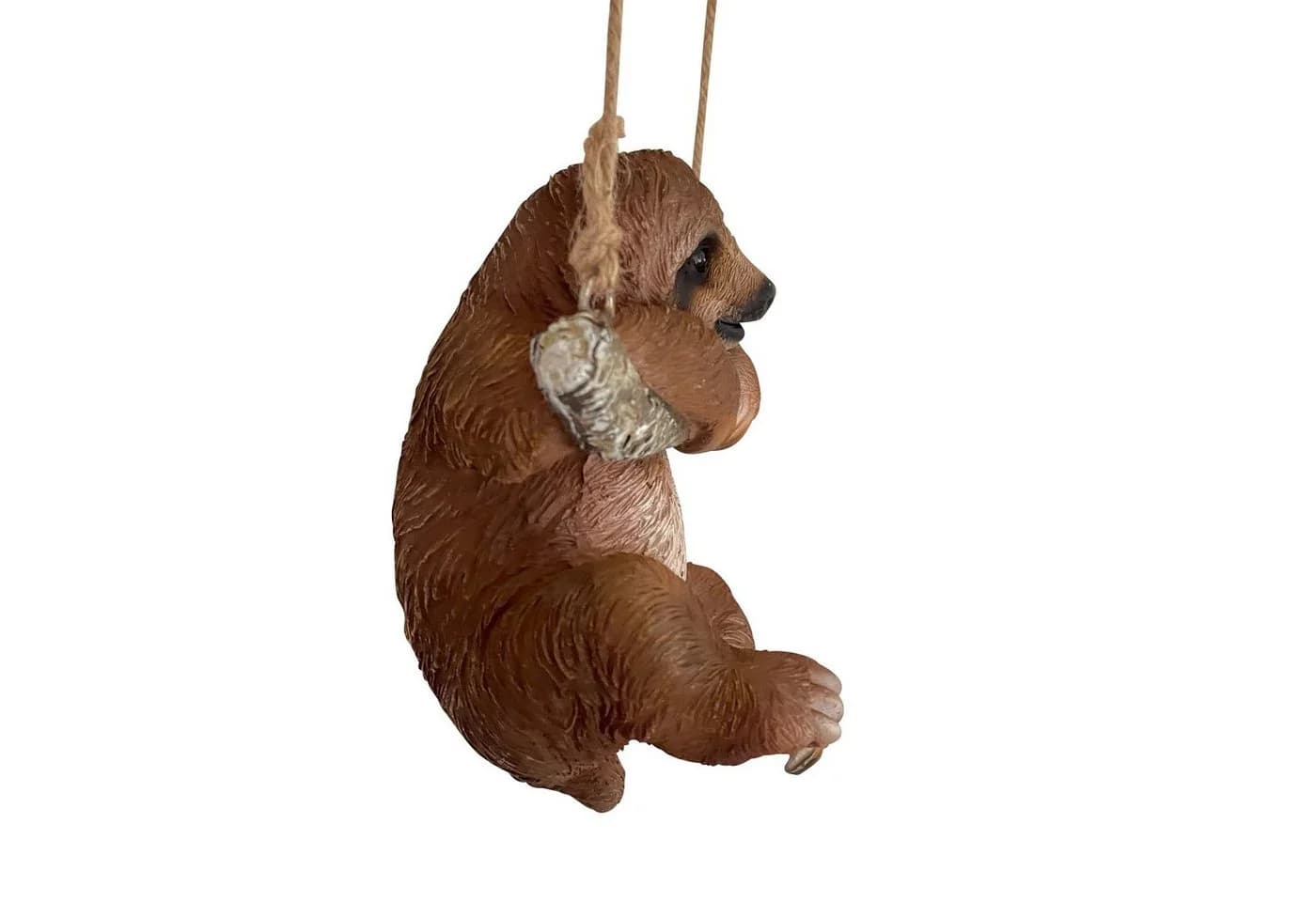 Online-Fuchs Gartenfigur Faultier Braun Hängend mit Seil - Bild 4