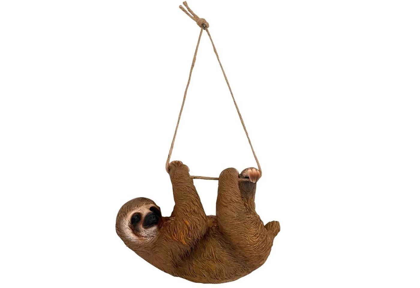 Online-Fuchs Gartenfigur Faultier zum Aufhängen Braun Polyresin