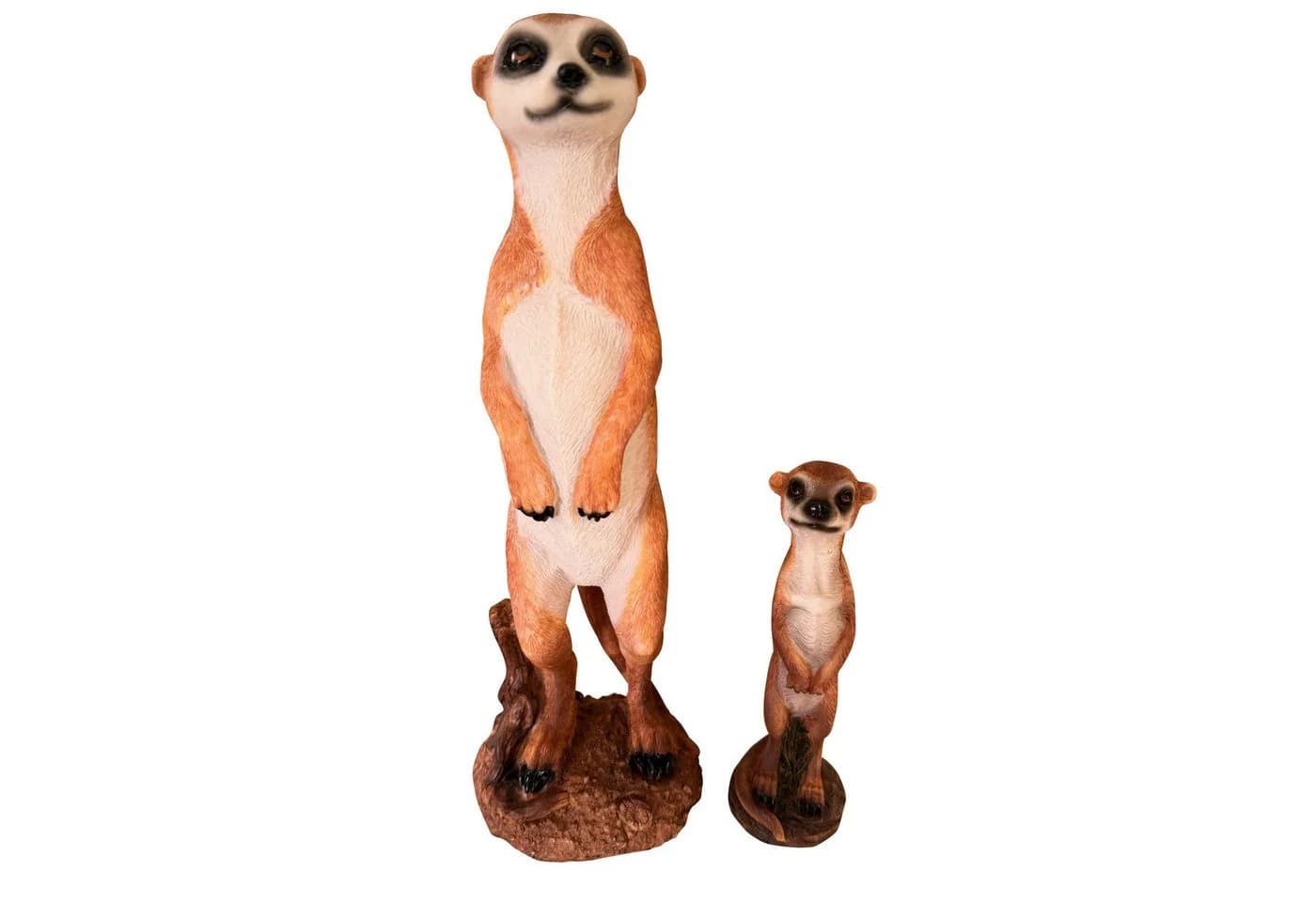 Online-Fuchs Gartenfigur Erdmännchen Deko Set Wetterfest Kunstharz