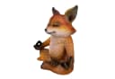 Online-Fuchs Gartenfigur Yoga Fuchs in Meditation - Dekoration Figuren für außen geeignet, aus Kunstharz (Polyresin) - Wetterfest Bild 1