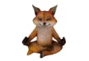 Online-Fuchs Gartenfigur Yoga Fuchs in Meditation - Dekoration Figuren für außen geeignet, aus Kunstharz (Polyresin) - Wetterfest Bild 2