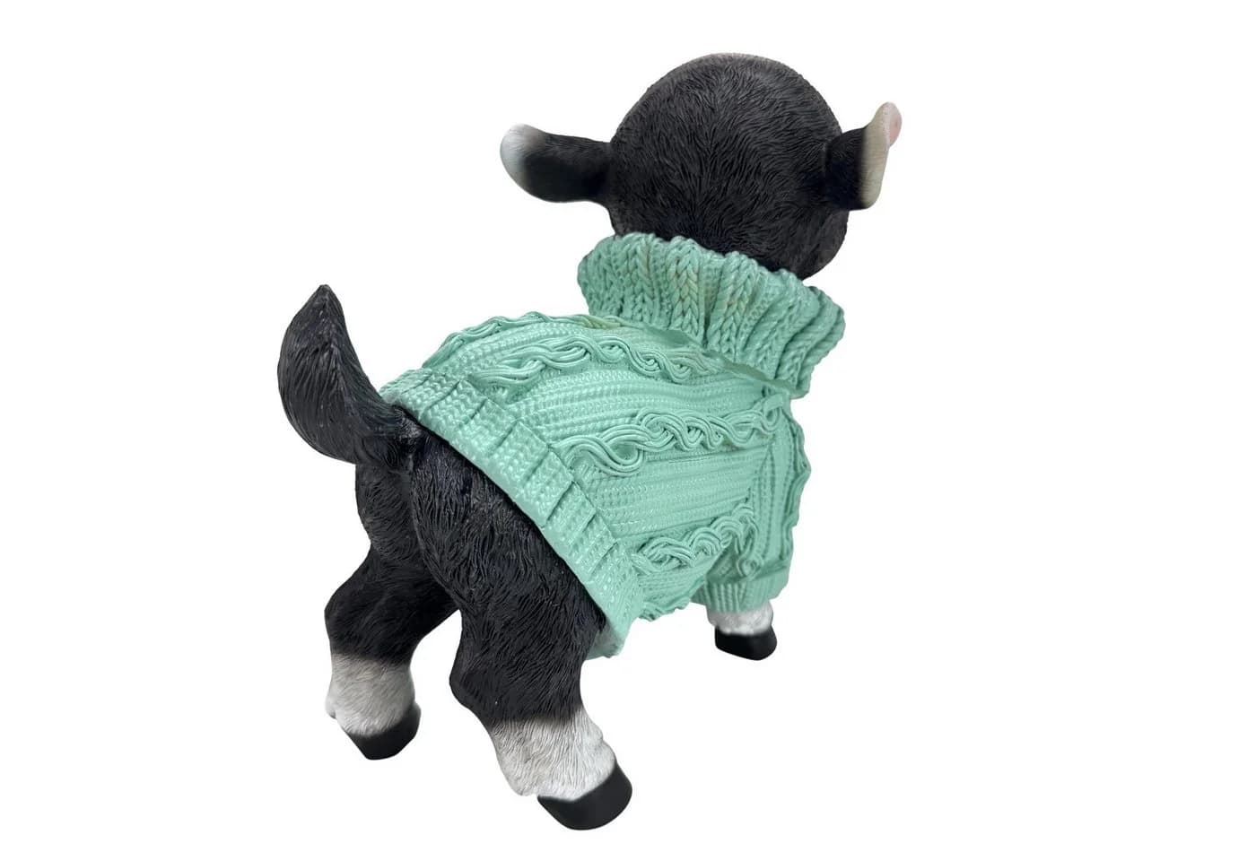 Online-Fuchs Gartenfigur Ziege mit Pulli Türkis - Bild 4