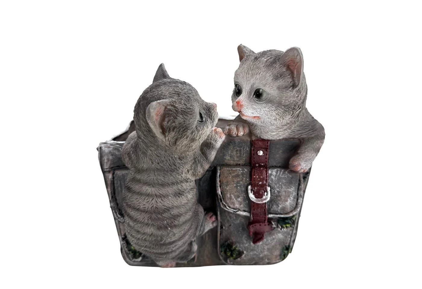 Online-Fuchs Gartenfigur Katzen mit Blumentopf