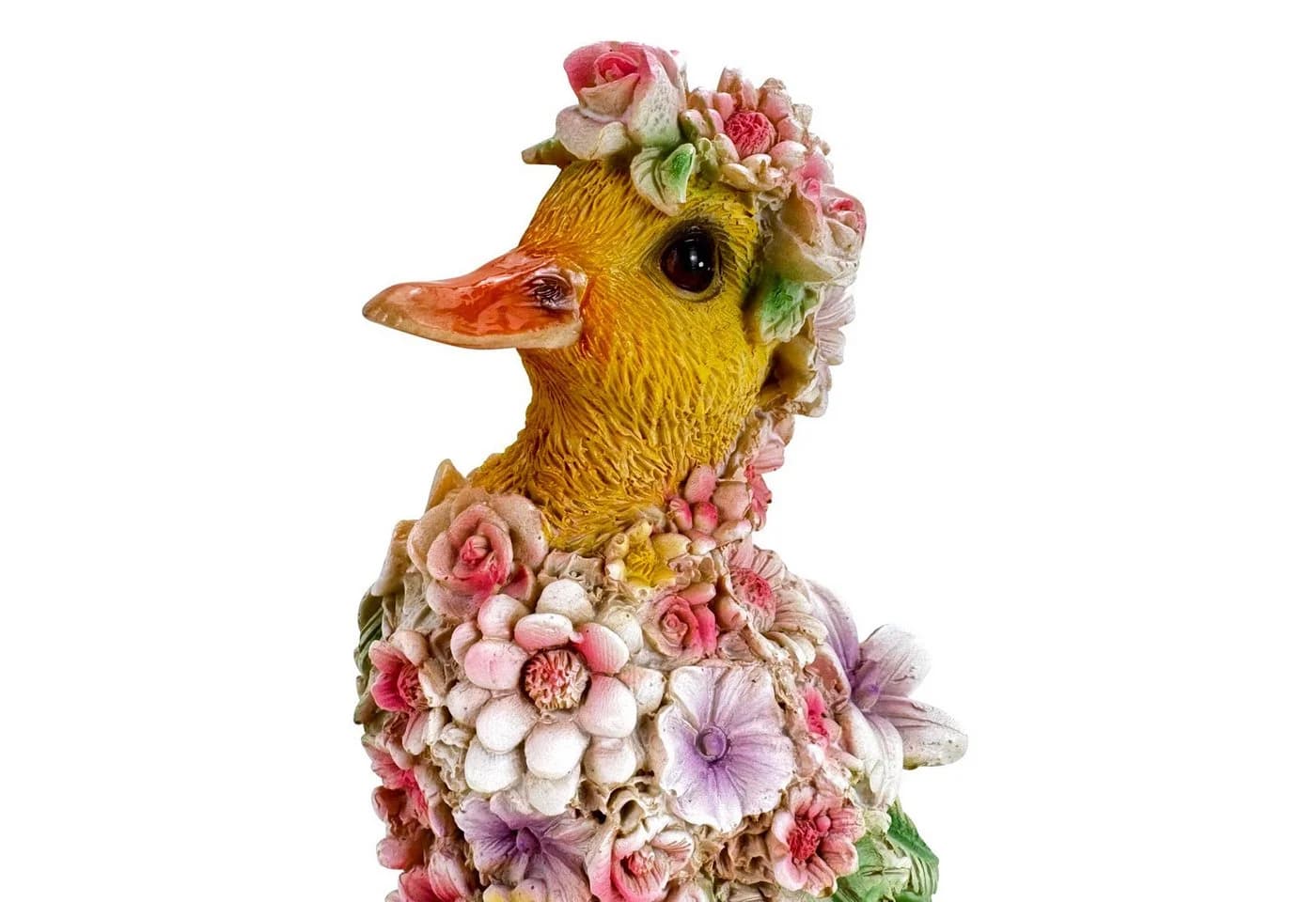 Online-Fuchs Gartenfigur süßes Entenküken im Blumenkleid 18 cm - Bild 5