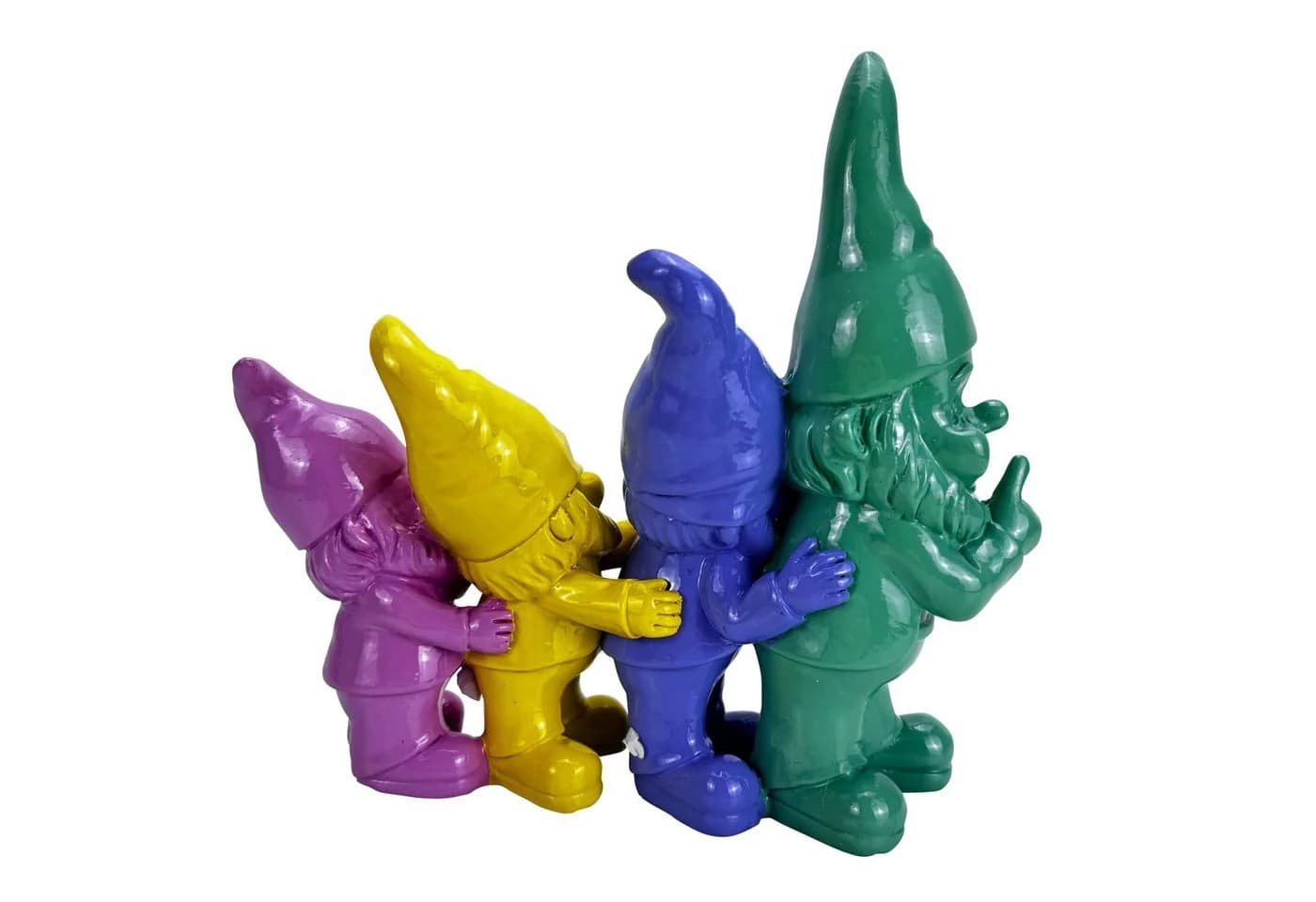Online-Fuchs Gartenfigur Gartenzwerge Polonaise Bunt Modern Wetterfest - Bild 3