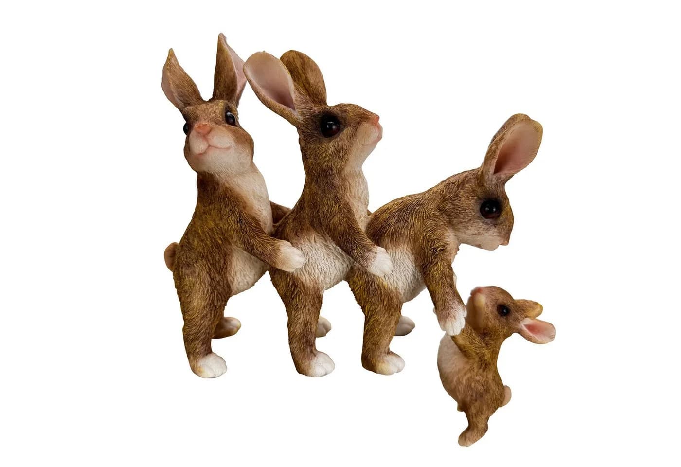 Online-Fuchs Gartenfigur süße Hasen Polonaise Kantenhocker