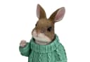 Online-Fuchs Gartenfigur süßer Hase im Pulli Türkis Bild 5