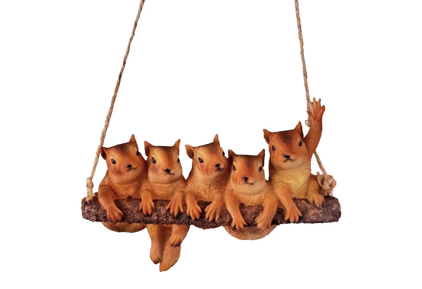Online-Fuchs Gartenfigur für außen - 5 Eichhörnchen zum Aufhängen
