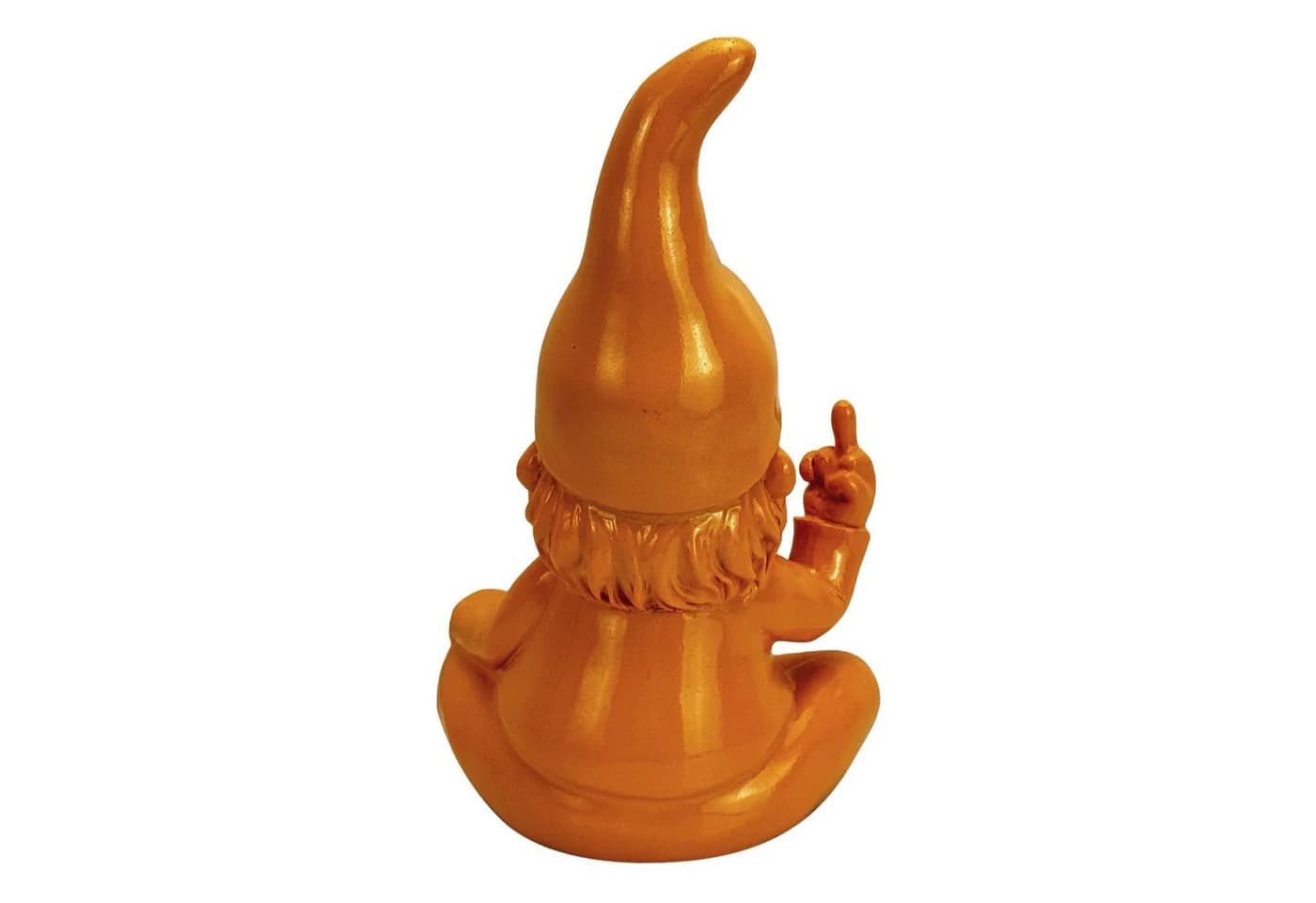 Online-Fuchs Gartenzwerg Orange mit Mittelfinger - Bild 4