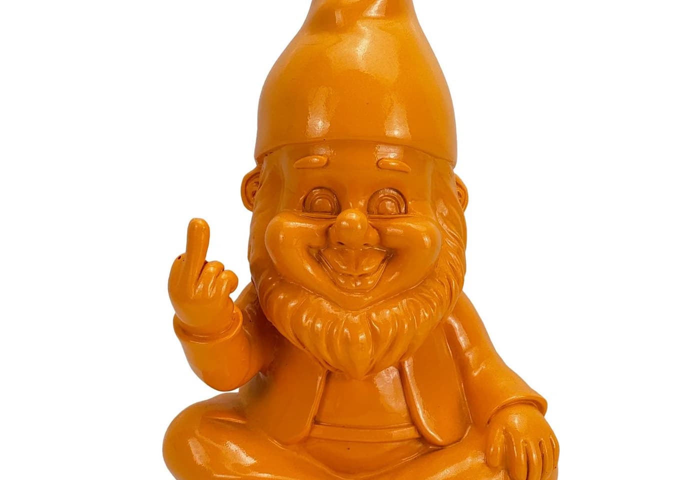 Online-Fuchs Gartenzwerg Orange mit Mittelfinger - Bild 5