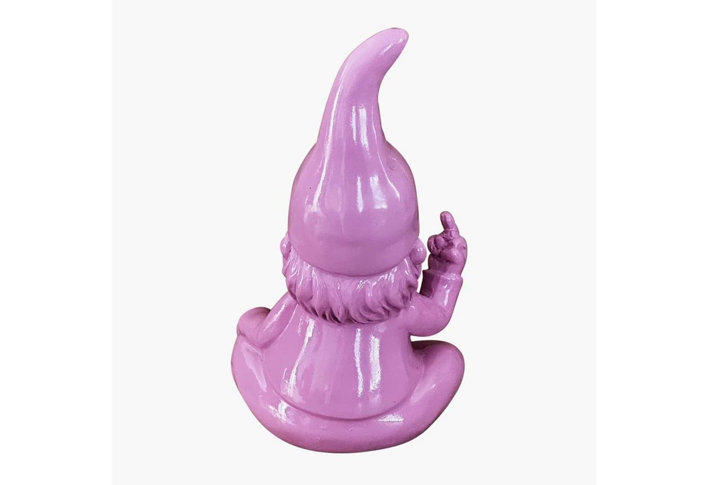 Online-Fuchs Gartenfigur Gartenzwerg Rosa mit Mittelfinger - Bild 4